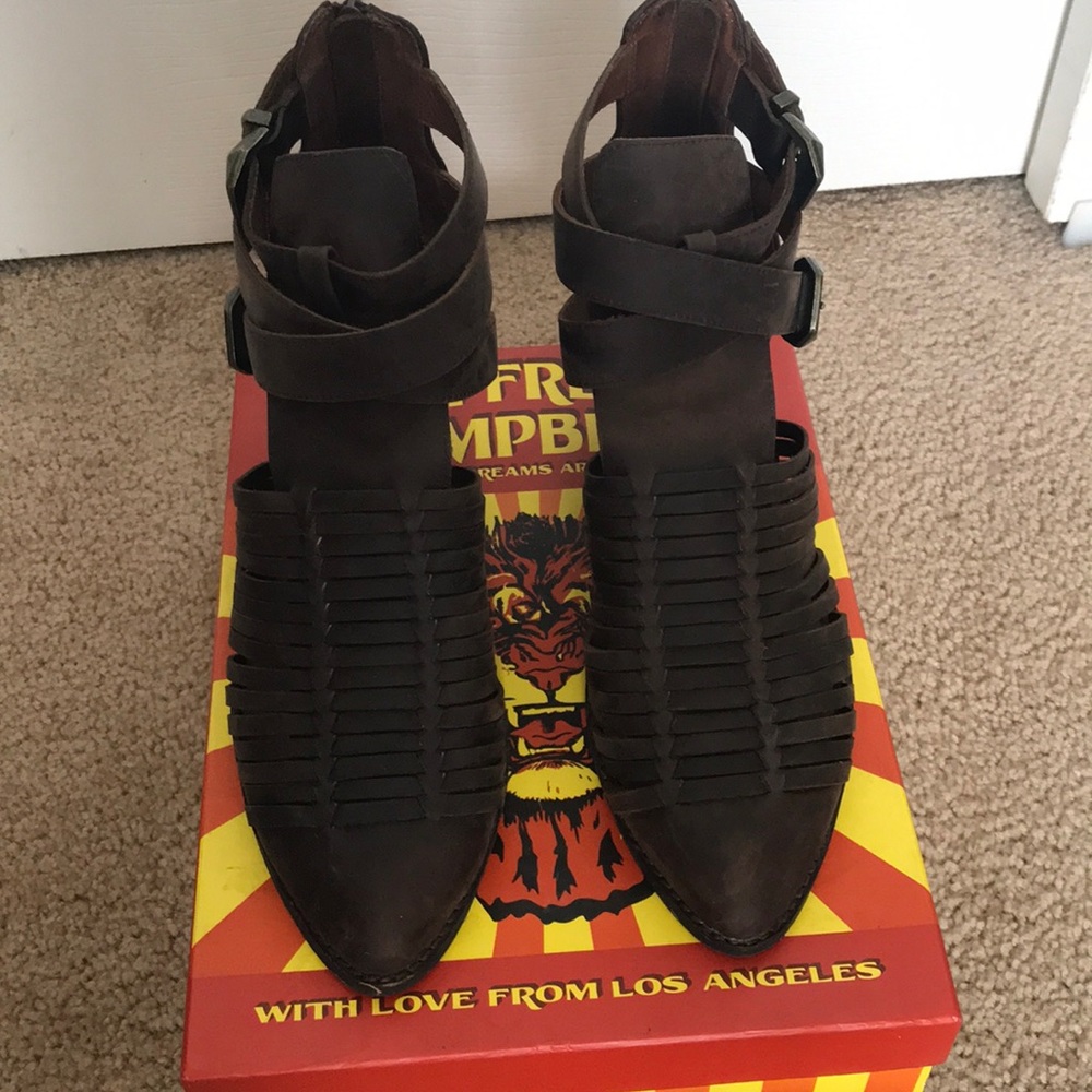 Jeffrey Campbell Stillwell Brown Distressed Shoes